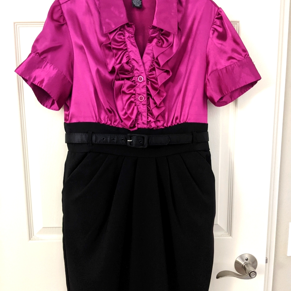 Pink and Black Dress Size 10